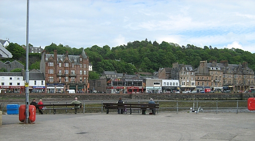 Shops seen from Oban Harbour